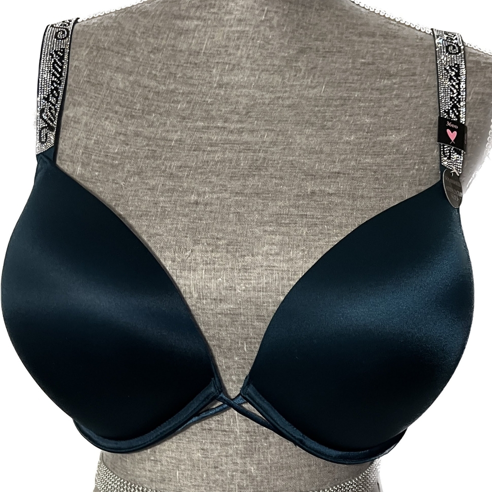 Victoria's Secret Green and Silver Underwire Bra Intimates